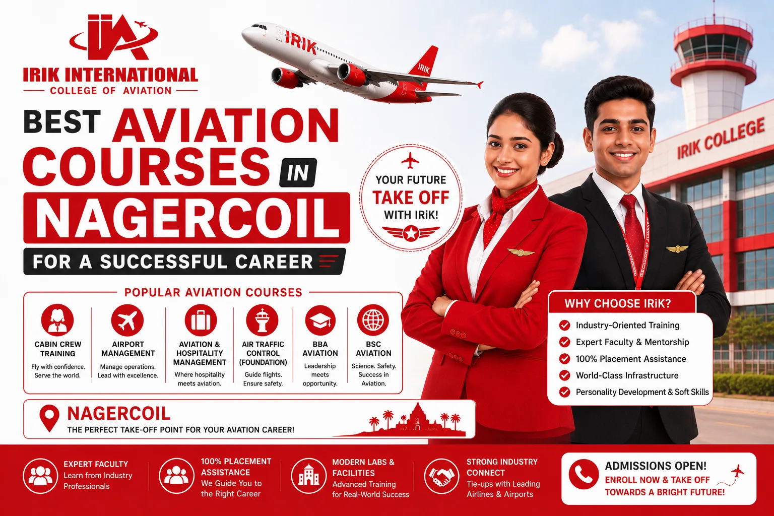Comparing Aviation Training Institutes in Kanyakumari: IRIK vs Others