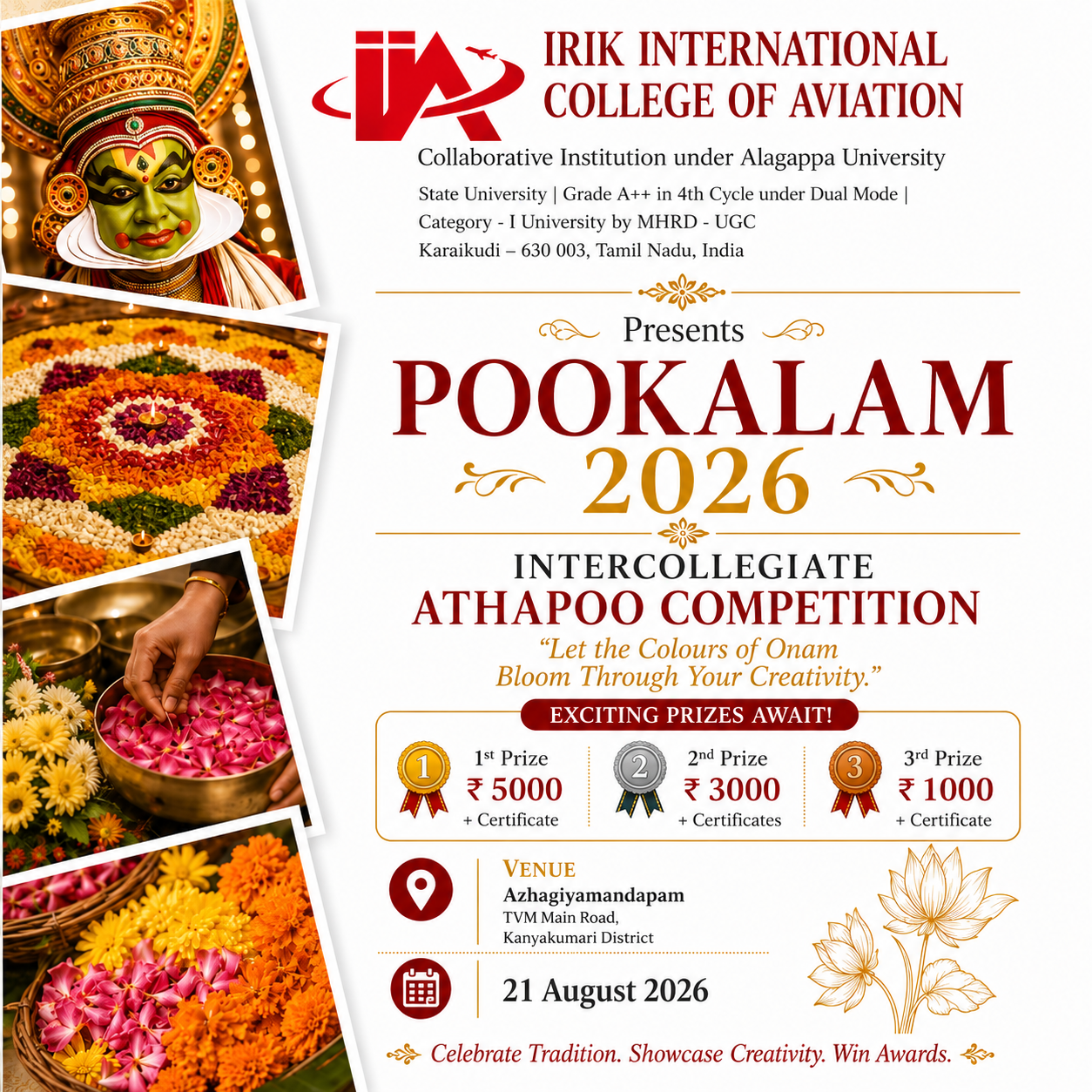 Pookalam 2026 — Intercollegiate Athapoo Competition